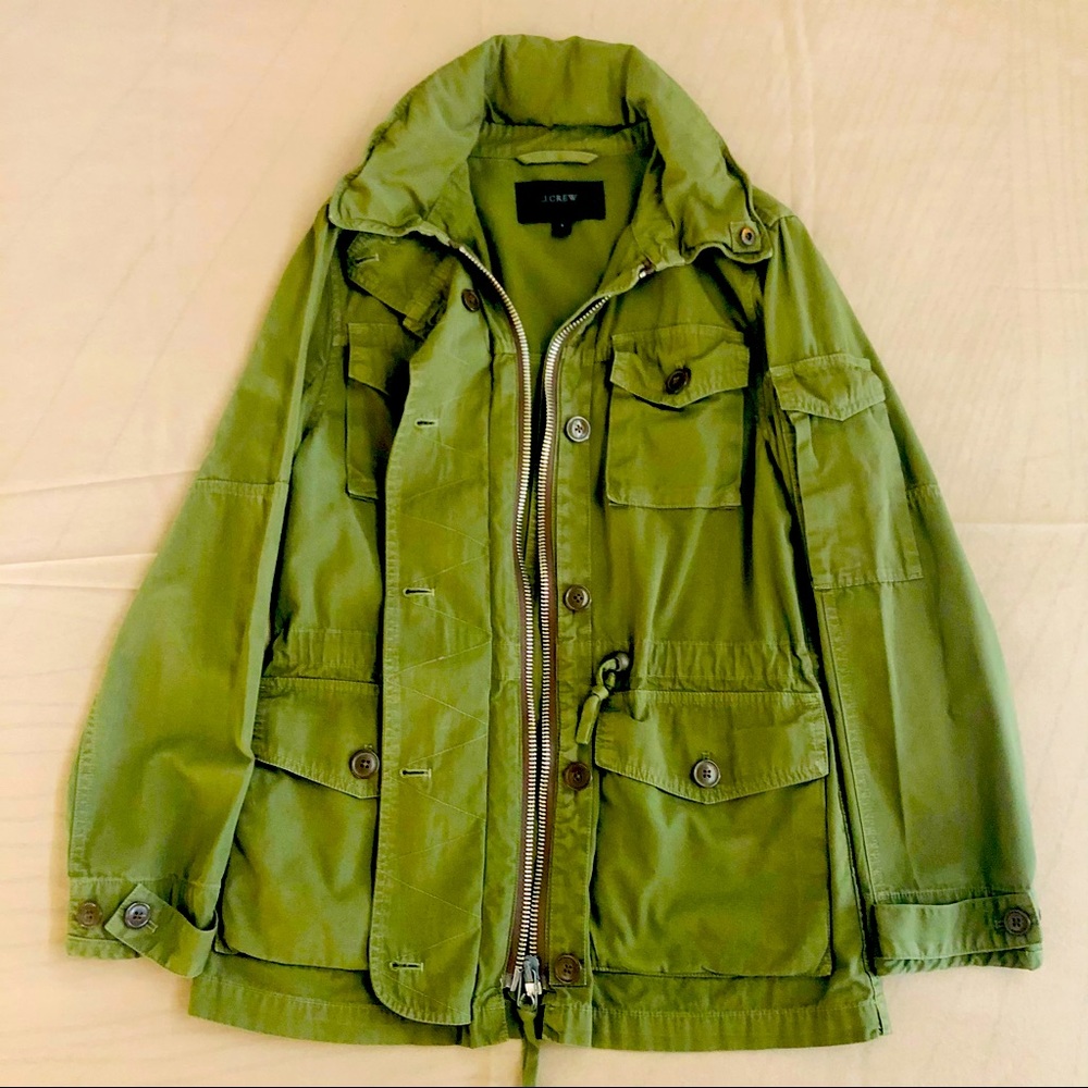 JCREW women’s Field Mechanic Jacket in Army Green